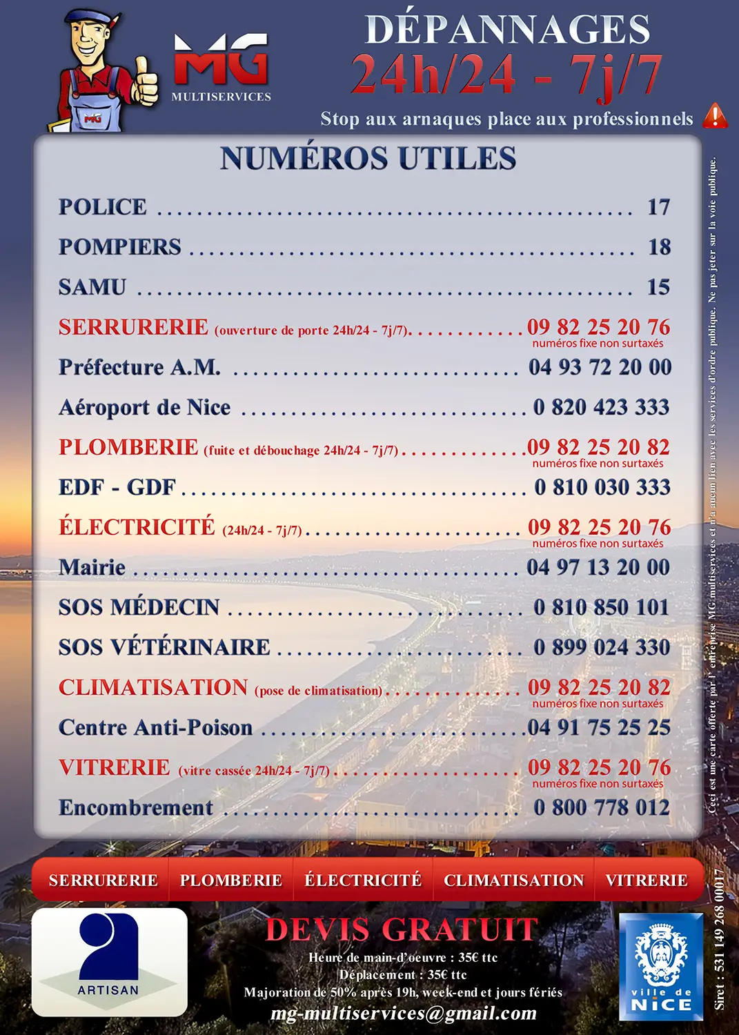 M.G. multiservice N12A Webdesigner Freelance NICE